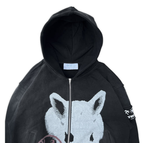 bunny zip up hoodie